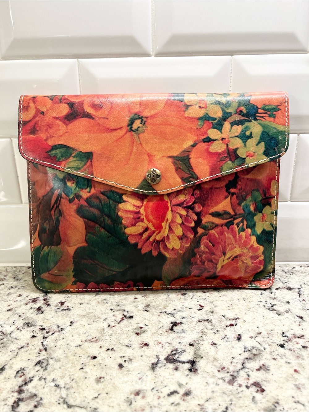 Patricia Nash Floral Envelope Clutch EUC